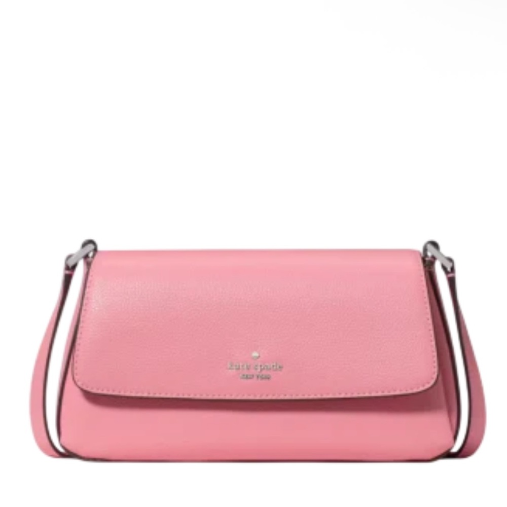 Kate Spade Sutton mini Crossbody purse pink adjustable strap dust bag pebbled